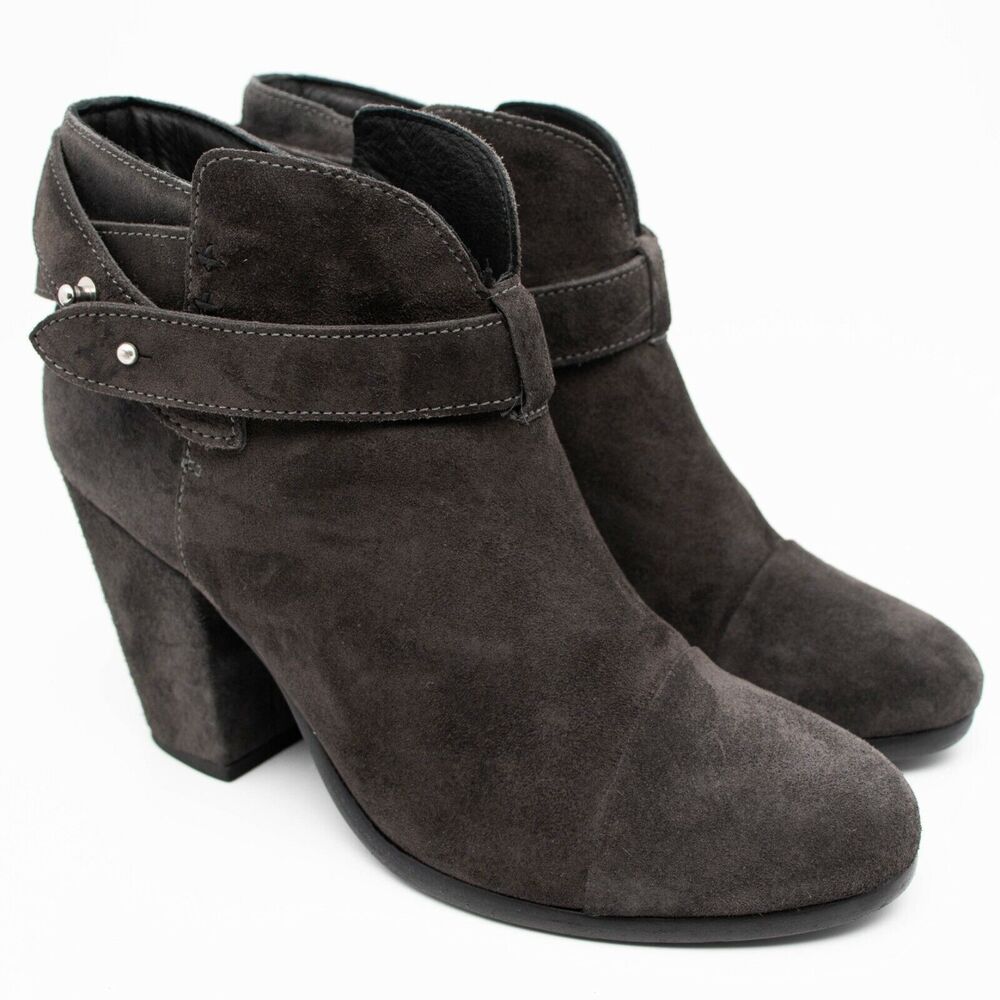 Rag & Bone Harrow Dark Grey Ankle Boots US 38.5